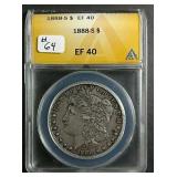 1888-S  Morgan Dollar  ANACS  EF-40