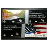 2010, 11, 12 & 13  US. Mint Silver Proof Quarters