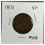 1871  Two Cent  VG