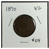 1870  Two Cent  VG