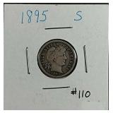 1895-S  Barber Dime  F