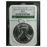 2001  Silver Eagle  NGC MS-69
