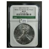 2003  Silver Eagle  NGC MS-69