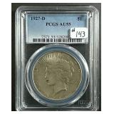 1927-D  Peace Dollar  PCGS AU-55