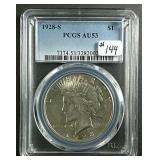 1928-S  Peace Dollar  PCGS AU-53