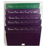 1990, 91, 92, 93 & 94  US. Mint Proof sets