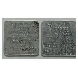 2 Procter & Gamble Square Alum tokens