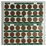 1937 thru 1977 Canadian cents