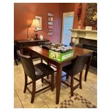 Pub table and 5 high back chairs 