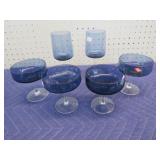 BLUE / CLEAR STEMWARE