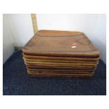 10-- WOODEN PLATTERS