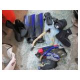 DIVE FINS, SNORKLES, MASKS, ETC