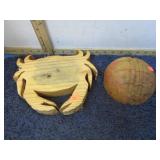 WOODEN CRAB DECOR