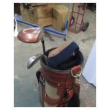GOLF BAG & 2 CLUBS
