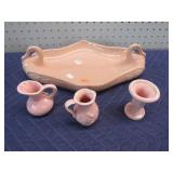 SWAN POTTERY TRAY, ETC