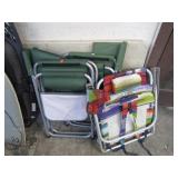 TOMY BAHAMA BEACH CHAIR & 2 FOLDING CAMP CHAIRS