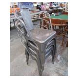 4-- METAL CHAIRS -- SOME RUST