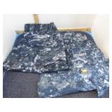 2 pair-- NAVY CAMO PANTS -- LG / REG