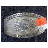 USS RONALD REAGAN CVN 76 BELT BUCKLE