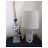 2-- TABLE LAMPS - ONE SHADE