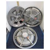 3-- VINTAGE CORVETTE HUB CAPS