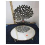 DRESSER TRAY & METAL TREE DECOR