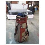 GOLF BAG & 2 CLUBS