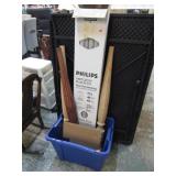 3-- CARVED BED POSTS & FLOURESCENT BULBS