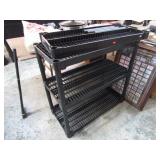 STORAGE SHELF -- MISSING ONE PIPE