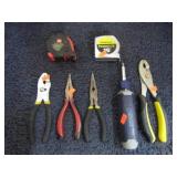 PLIERS, SCREWDRIVER & TAPE RULERS