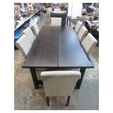 FARM STYLE DINING TABLE & 8 CHAIRS
