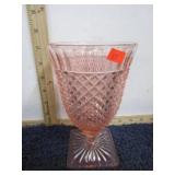 PINK DEPRESSION GLASS COMPOTE