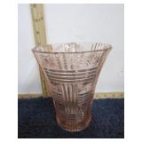 PINK DEPRESSION GLASS VASE