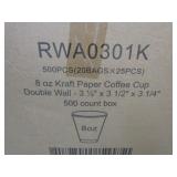 500-- 8oz PAPER COFFEE CUPS