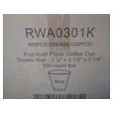 500-- 8oz PAPER COFFEE CUPS