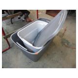 2-- STORAGE TUBS W/ LIDS