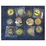 12-- MILITARY CHALLENGE TOKENS