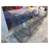 4-- ROCKING WROUGHT IRON PATIO CHAIRS