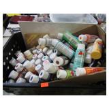 CRAFT PAINT, BRUSHES, STENSILS, ETC