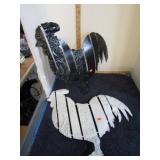 2-- METAL CHICKEN WALL DECOR