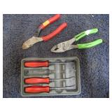 SNAP-ON  PLIERS, WIRE SNIPS & ORING PICKS