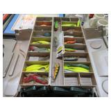 FISHING LURES & TACKLE IN BOX