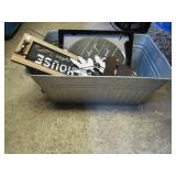 GALVANIZED TUB & MISC DECOR