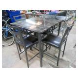 BAR HEIGHT TABLE W/ 4 CHAIRS