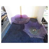 2-- PURPLE GLASS PARTY BOWLS