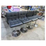 4-- ADJUSTABLE, SWIVEL BAR STOOLS