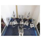 3-- SILVERPLATE CANDLEABRAS