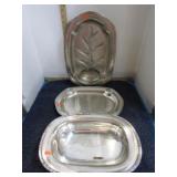 3-- SILVERPLATE SERVING DISHES