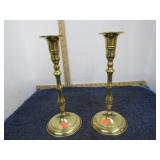 PAIR-- BRASS CANDLE HOLDERS