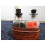 VINTAGE SANDFORD MFG Co. INK REMOVER TIN & BOTTLES